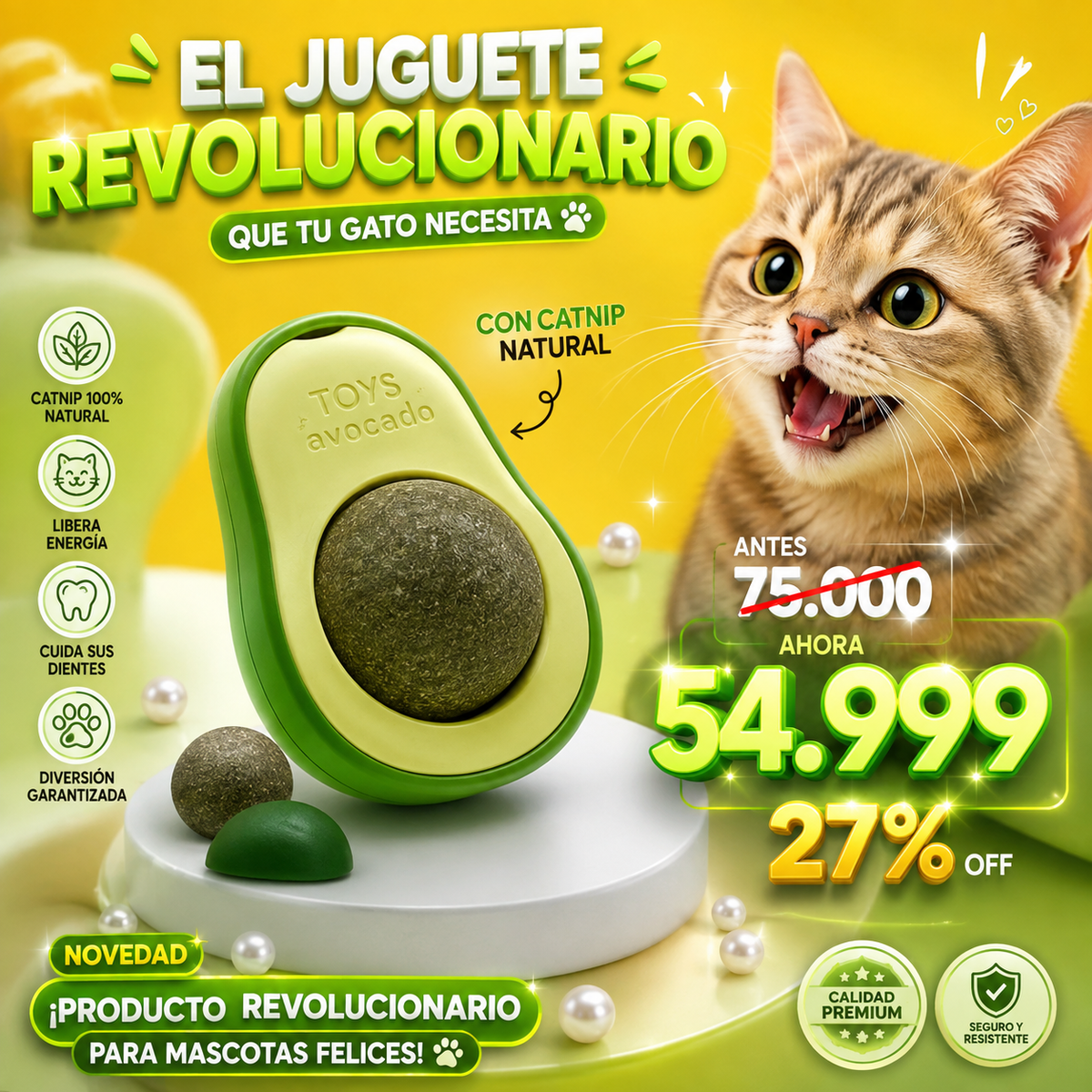 ❤️Una compañía que lo entretiene, estimula y divierte a tu peludo😺